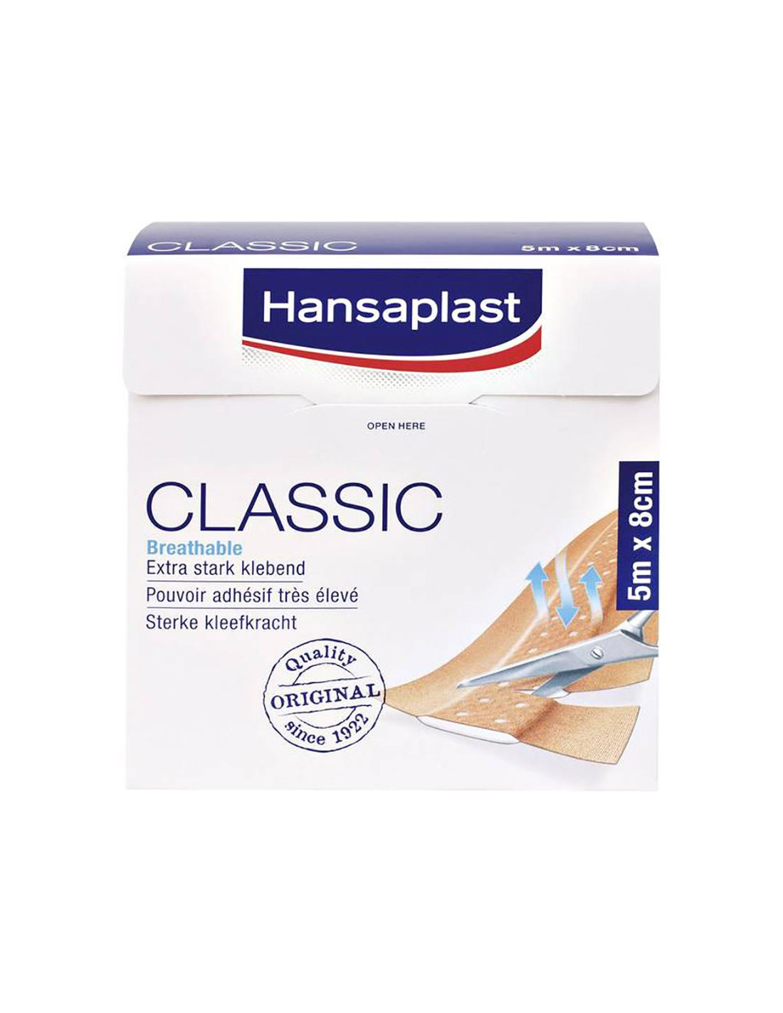 Hansaplast Pleister rol Classic 5 x 8 cm | Snel en Voordelig bestellen bij EHBOProducten.nl | Snelle Verzending | 14 dagen bedenktijd