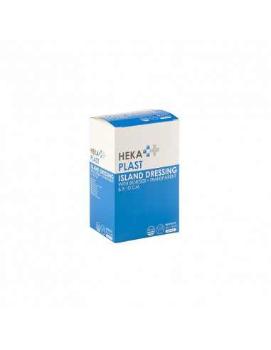 HEKA plast border transparant 6 x 10 cm steriel 50St.