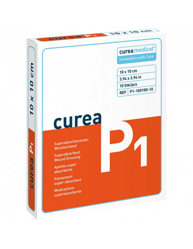 Curea P1 SuperCore wondverband 10 x 10 cm steriel 10St.