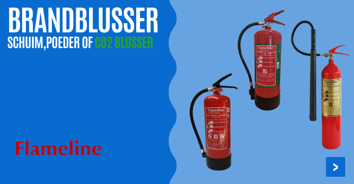 Brandblusser kopen voor bedrijf of particulier? Schuimblusser, poederblusser of sprayblusser uit voorraad leverbaar. Prymos, flameline en gloria brandblussers!